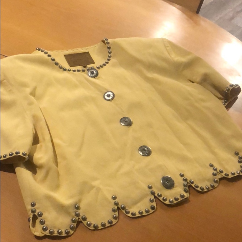 Vintage Double DD ranch M size jacket pale yellow